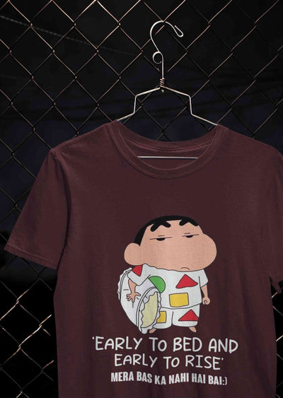 Early To Bed And Early To Rise Mens Half Sleeves T-shirt- FunkyTeesClub