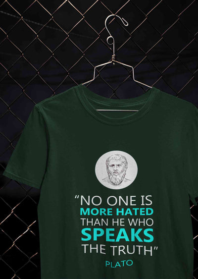Plato Quote Mens Half Sleeves T-shirt- FunkyTeesClub