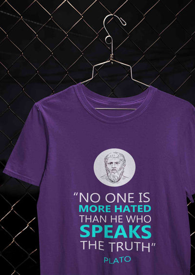 Plato Quote Mens Half Sleeves T-shirt- FunkyTeesClub