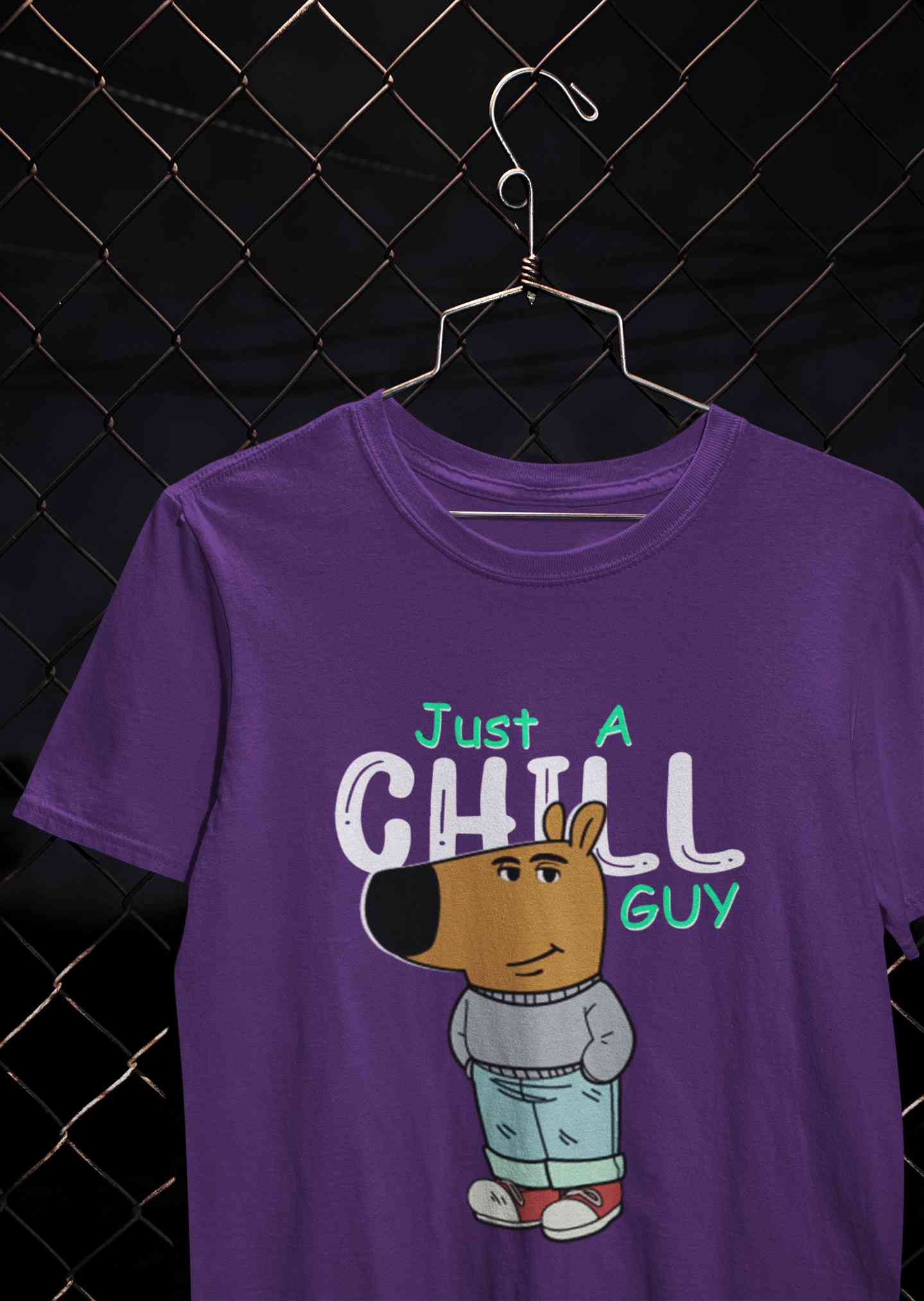 Just A Chill Guy Mens Half Sleeves T-shirt- FunkyTeesClub