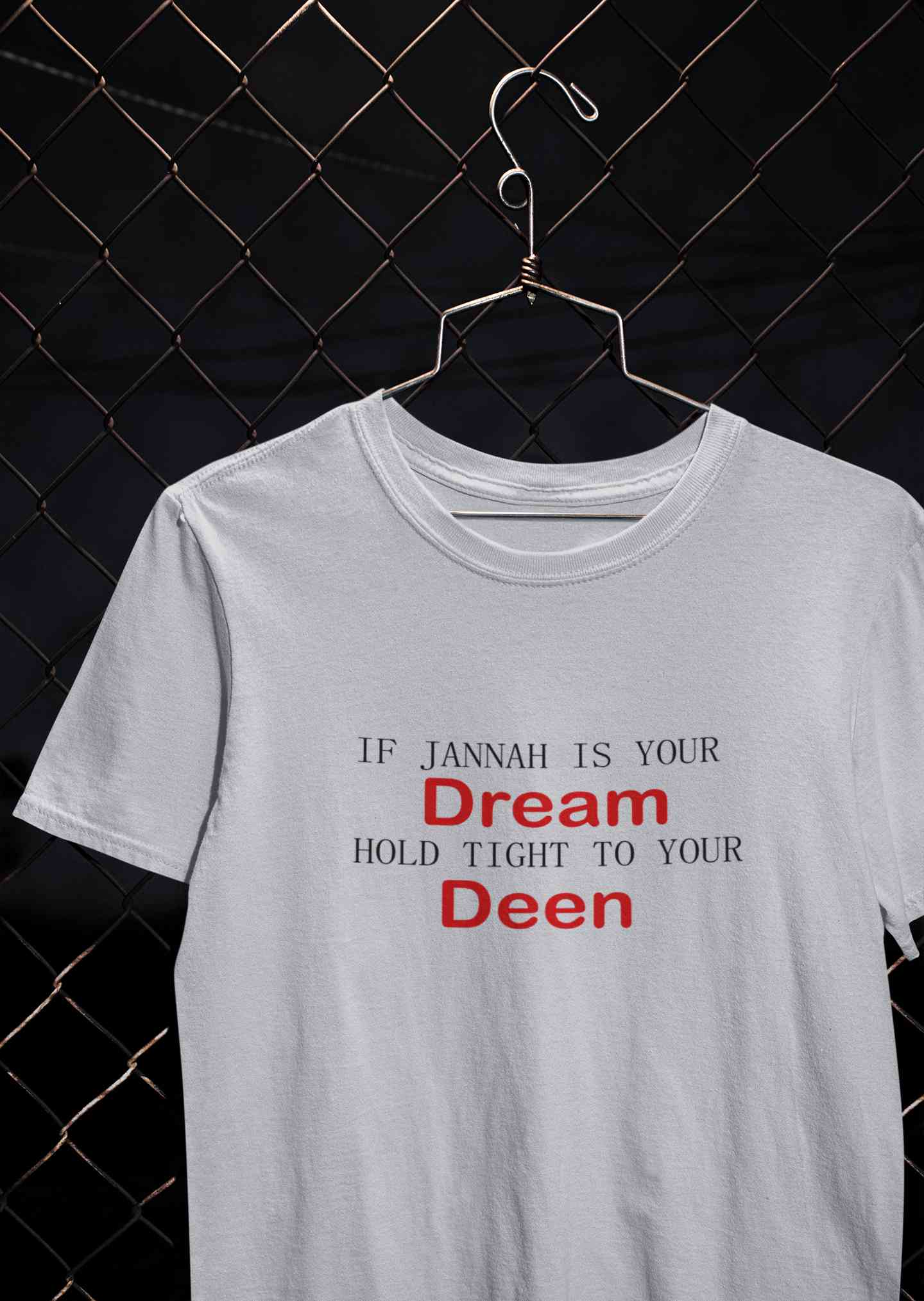 Islam Is My Deen Jannah Is My Dream Mens Half Sleeves T-shirt- FunkyTeesClub