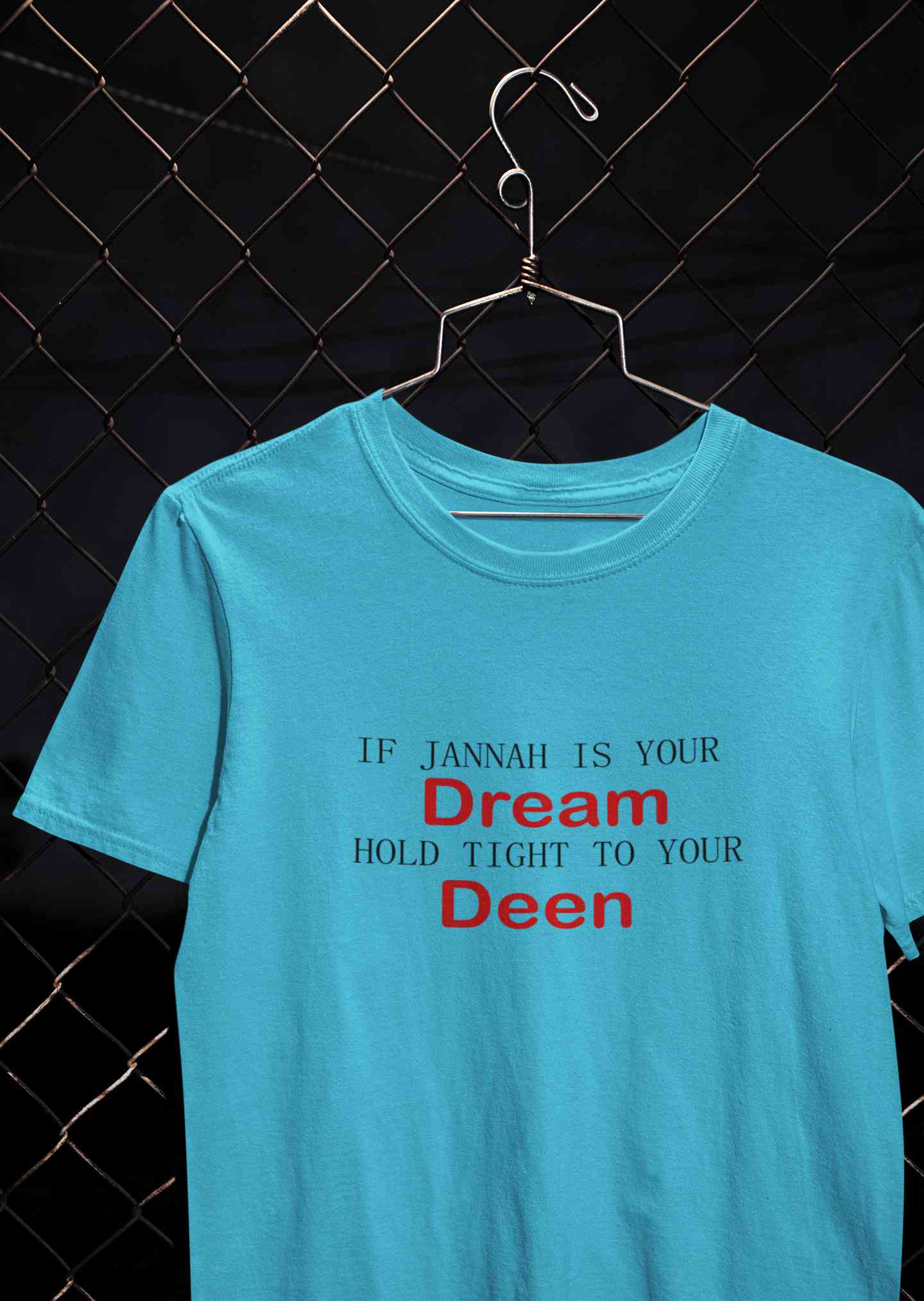 Islam Is My Deen Jannah Is My Dream Mens Half Sleeves T-shirt- FunkyTeesClub