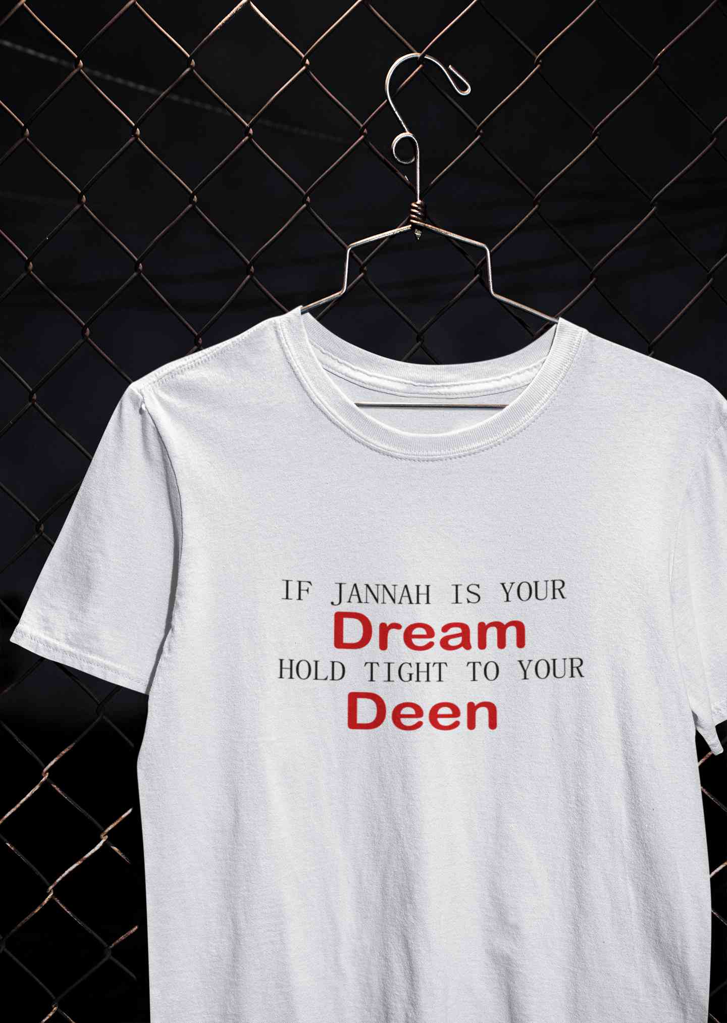 Islam Is My Deen Jannah Is My Dream Mens Half Sleeves T-shirt- FunkyTeesClub