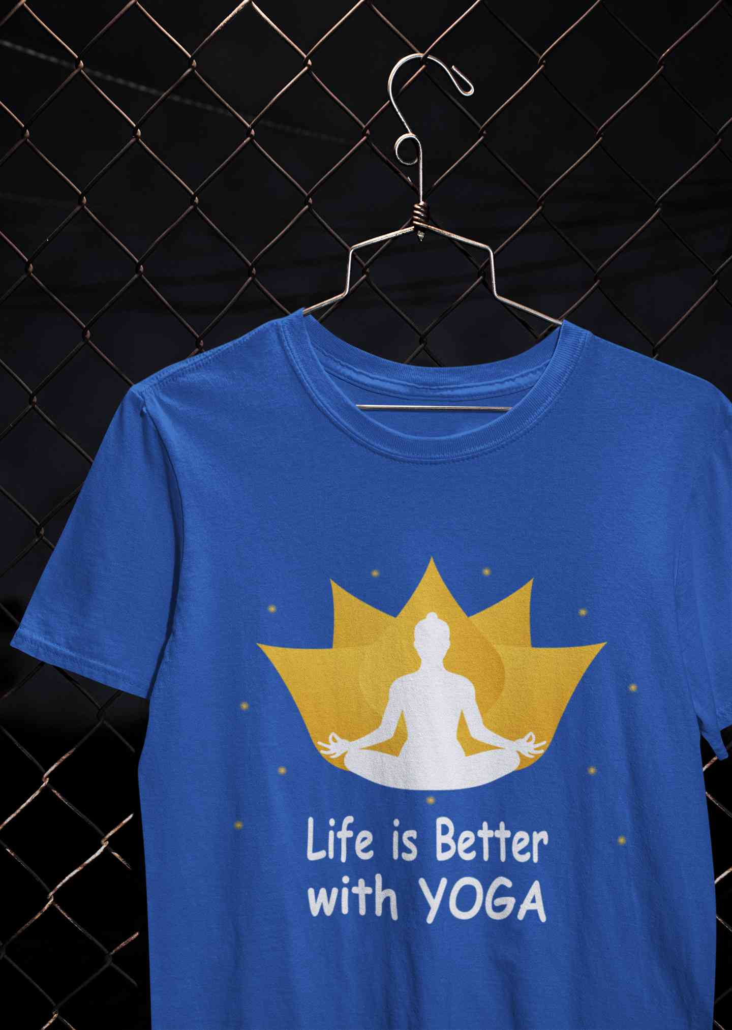 Life Is Better With Yoga Mens Half Sleeves T-shirt- FunkyTeesClub