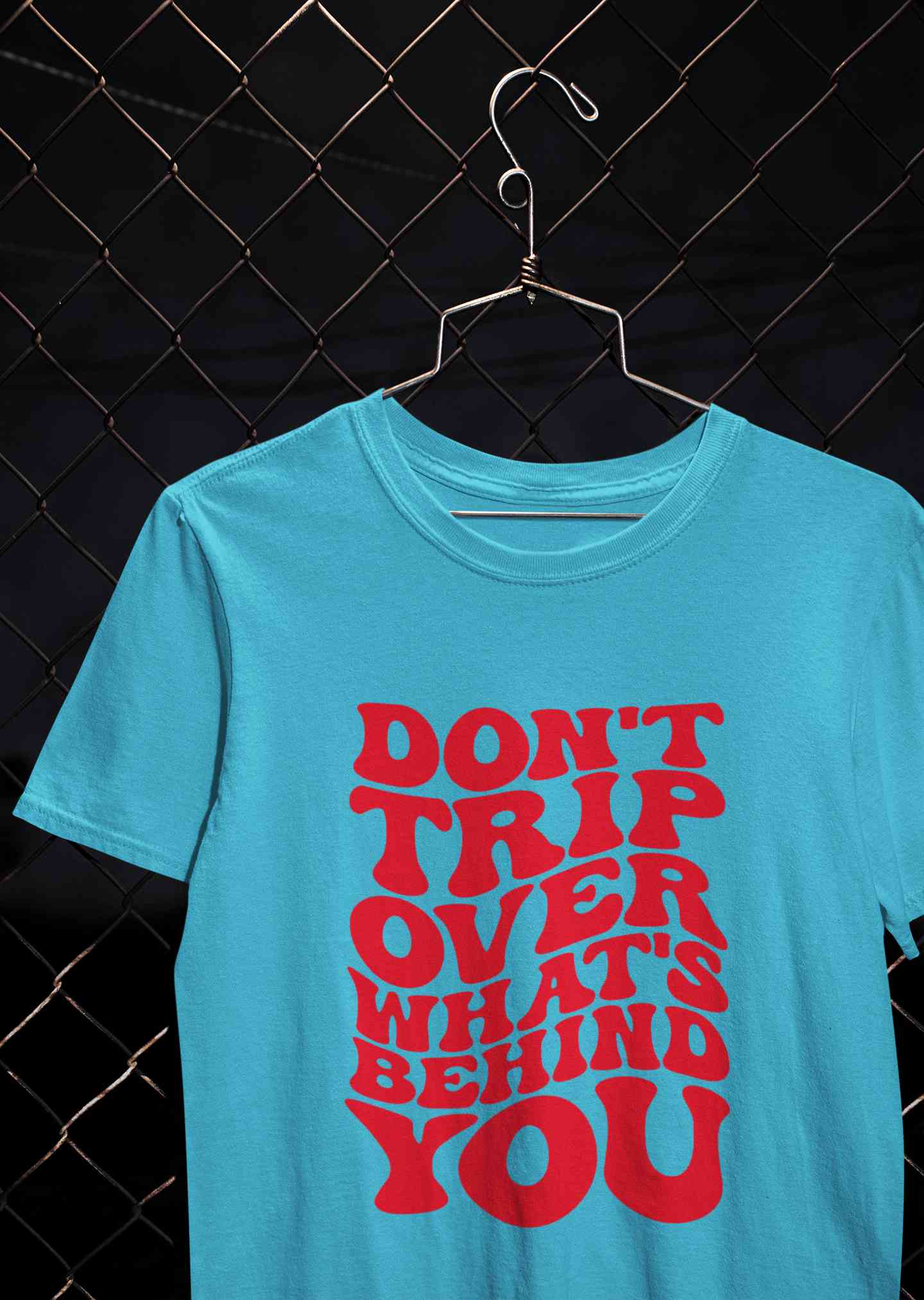 Dont Trip Over Whats Behind You Typography Women Half Sleeves T-shirt- FunkyTeesClub