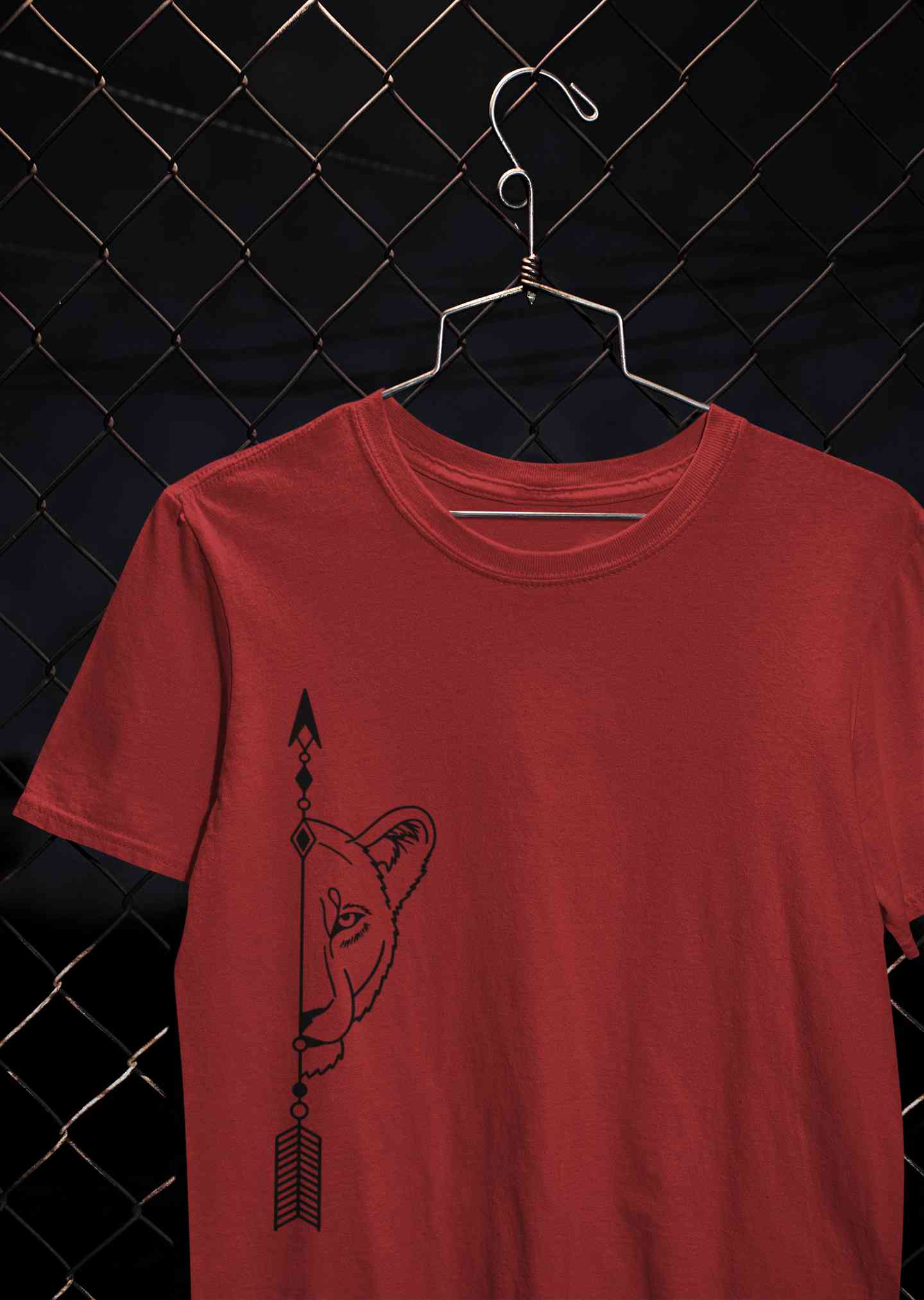 Lion and Lioness Couples Lovey Dovey Half Sleeves T-Shirts -FunkyTeesClub