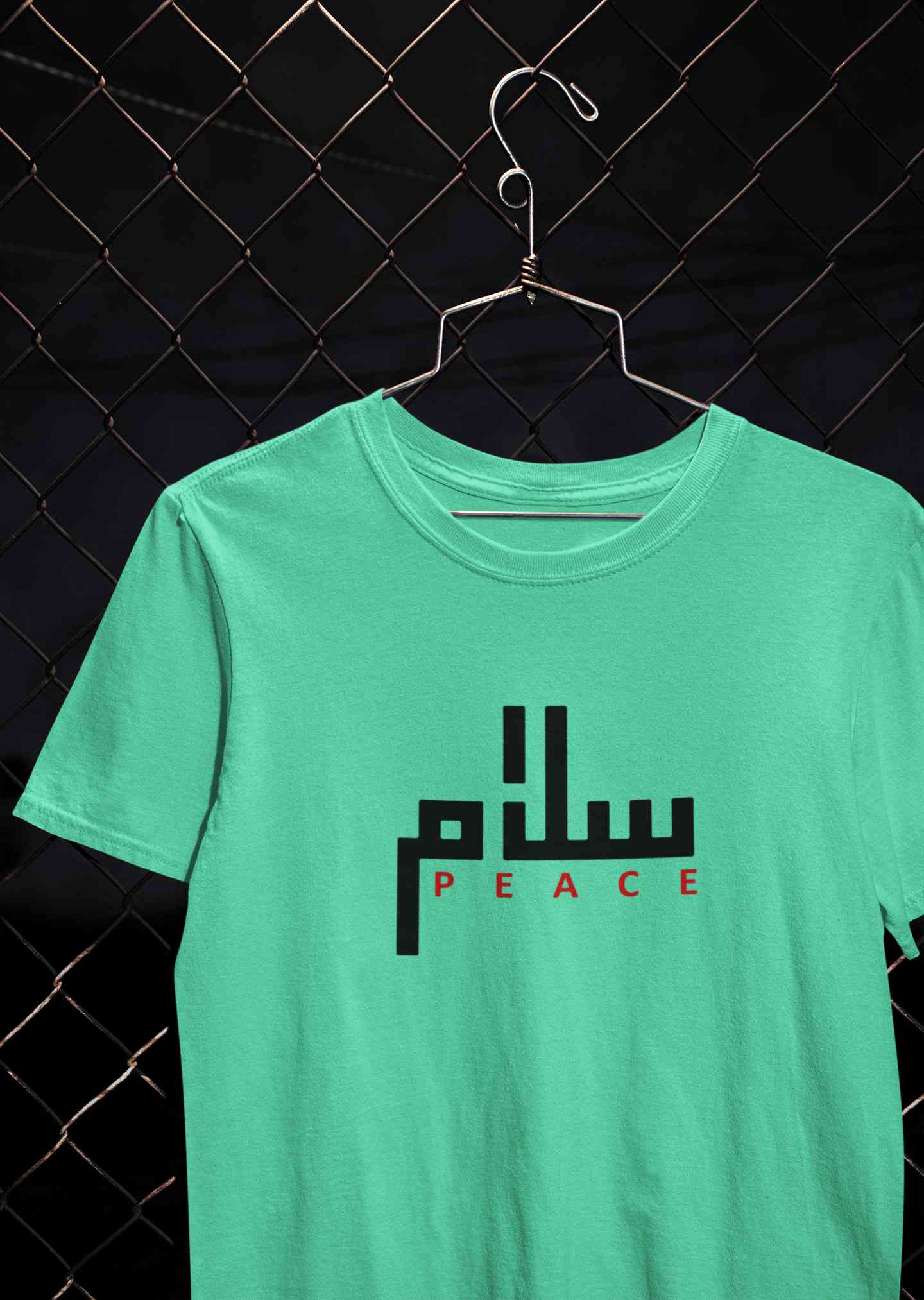 Salam Peace Arabic Word Mens Half Sleeves T-shirt- FunkyTeesClub