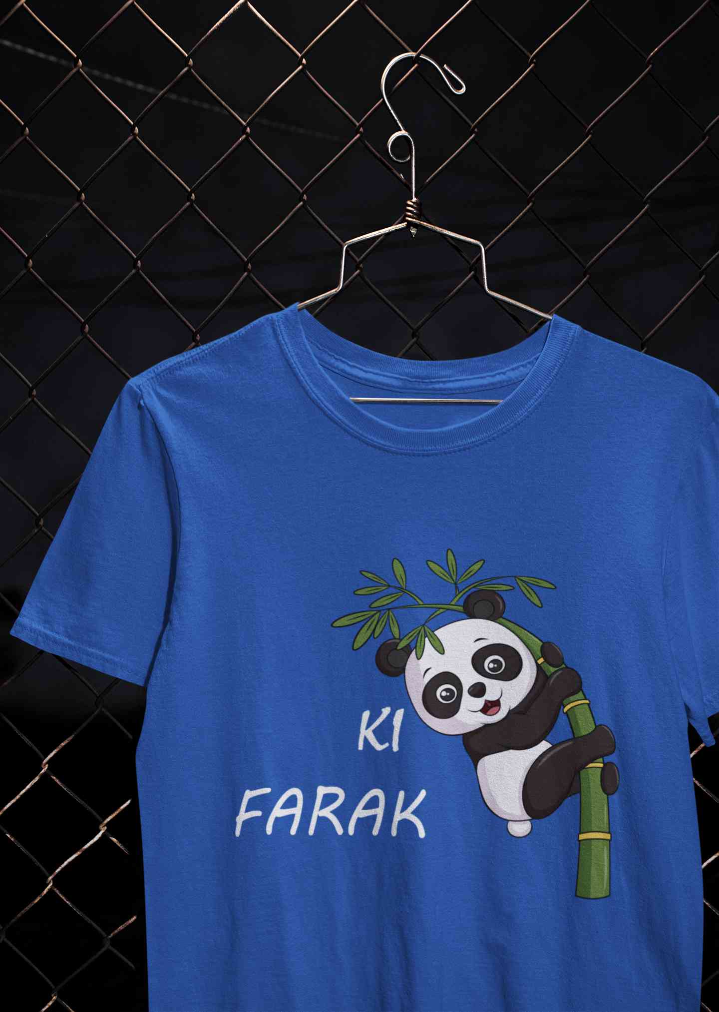 Ki Farak Panda Graphic Funny Women Half Sleeves T-shirt- FunkyTeesClub