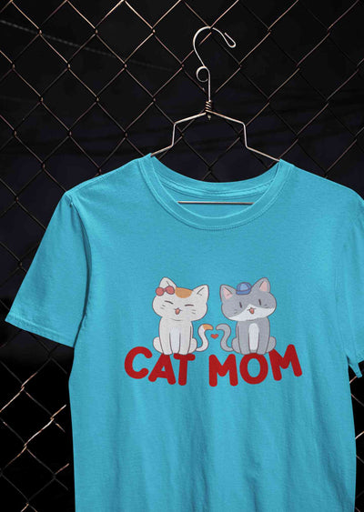 Cat Mom Women Half Sleeves T-shirt- FunkyTeesClub