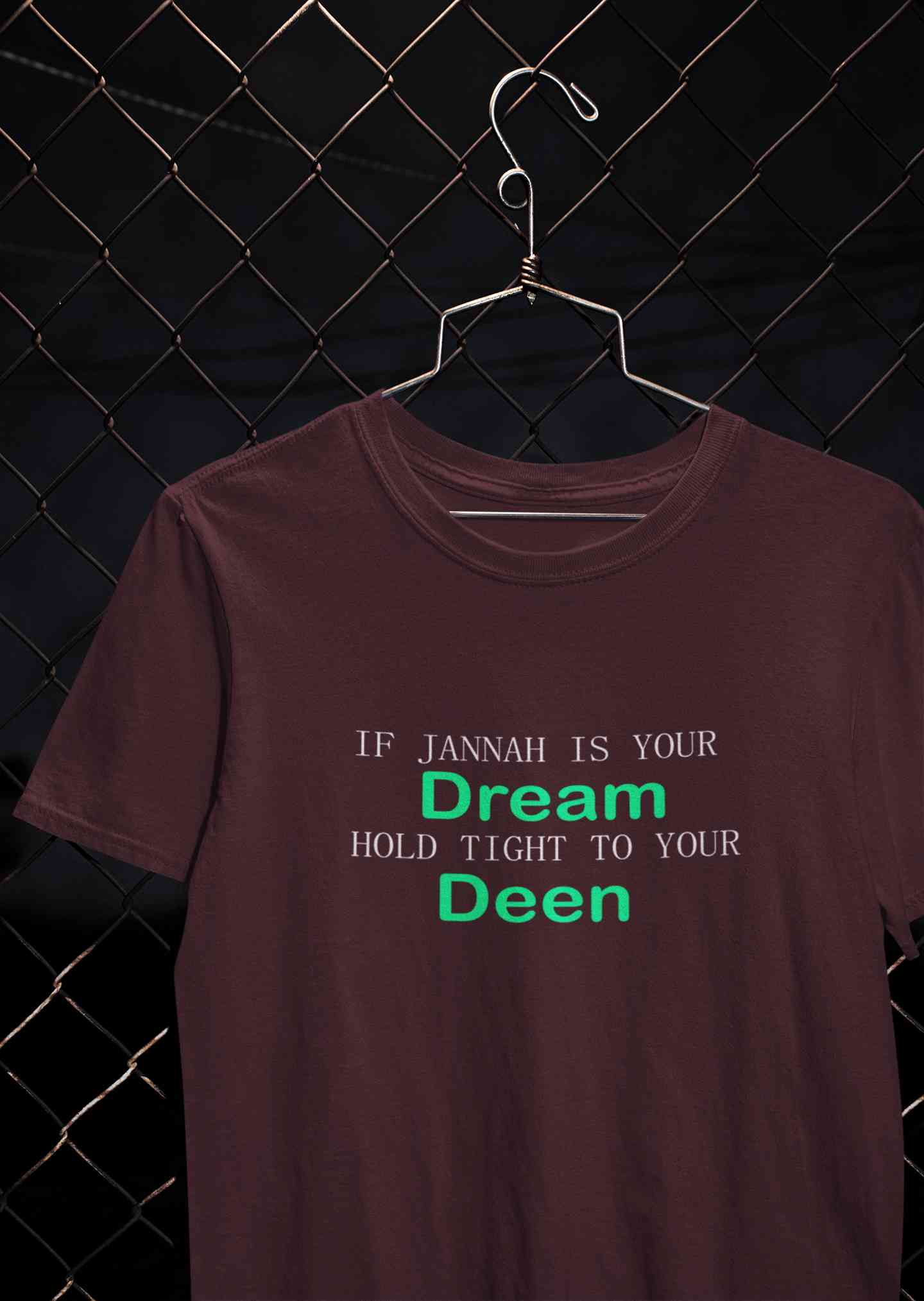 Islam Is My Deen Jannah Is My Dream Mens Half Sleeves T-shirt- FunkyTeesClub