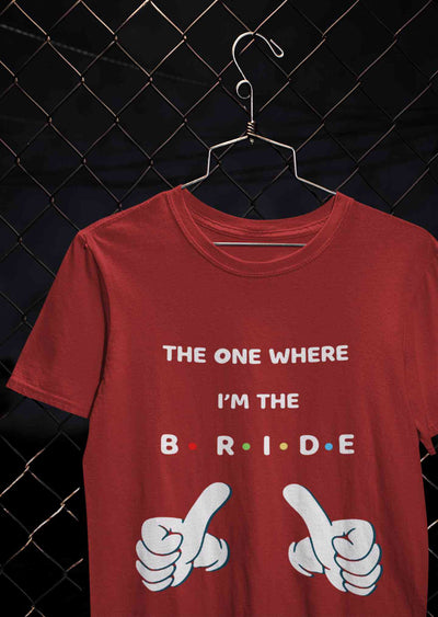 Here Comes The Bride Women Half Sleeves T-shirt- FunkyTeesClub