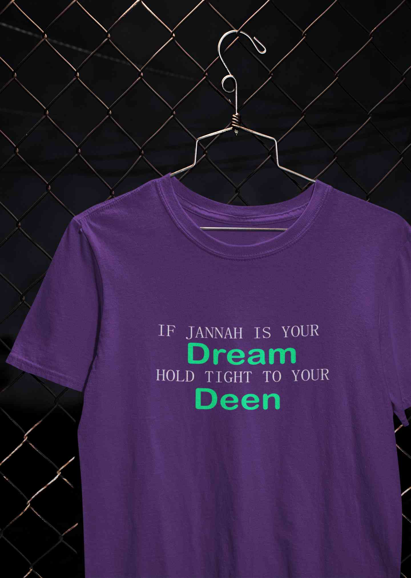 Islam Is My Deen Jannah Is My Dream Mens Half Sleeves T-shirt- FunkyTeesClub