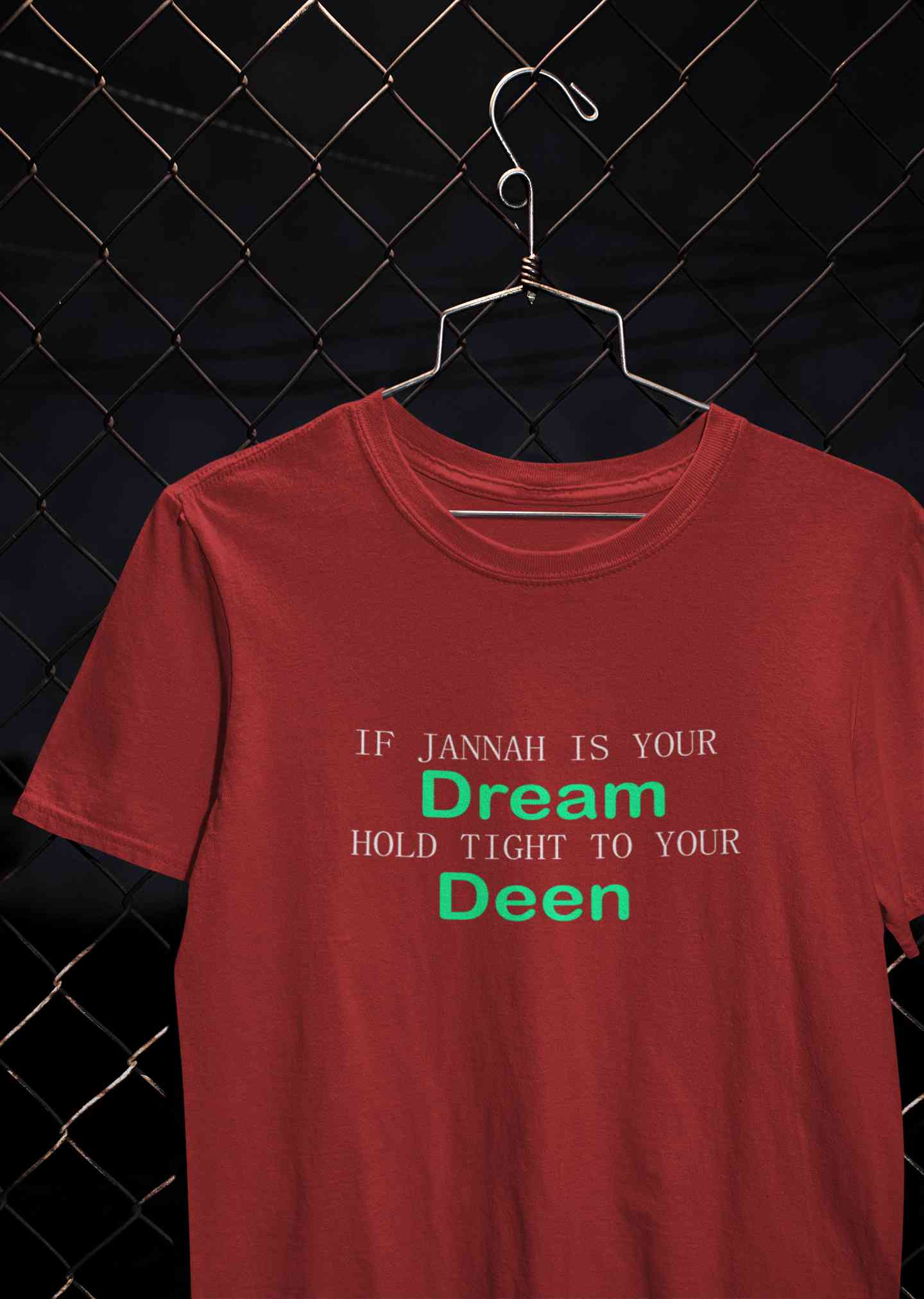 Islam Is My Deen Jannah Is My Dream Mens Half Sleeves T-shirt- FunkyTeesClub