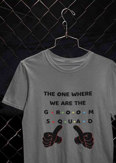 Groom Squad Mens Half Sleeves T-shirt- FunkyTeesClub