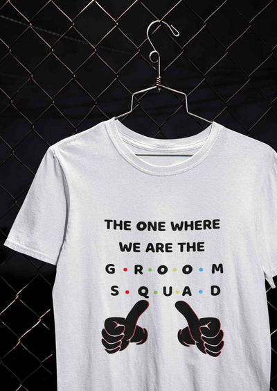 Groom Squad Mens Half Sleeves T-shirt- FunkyTeesClub