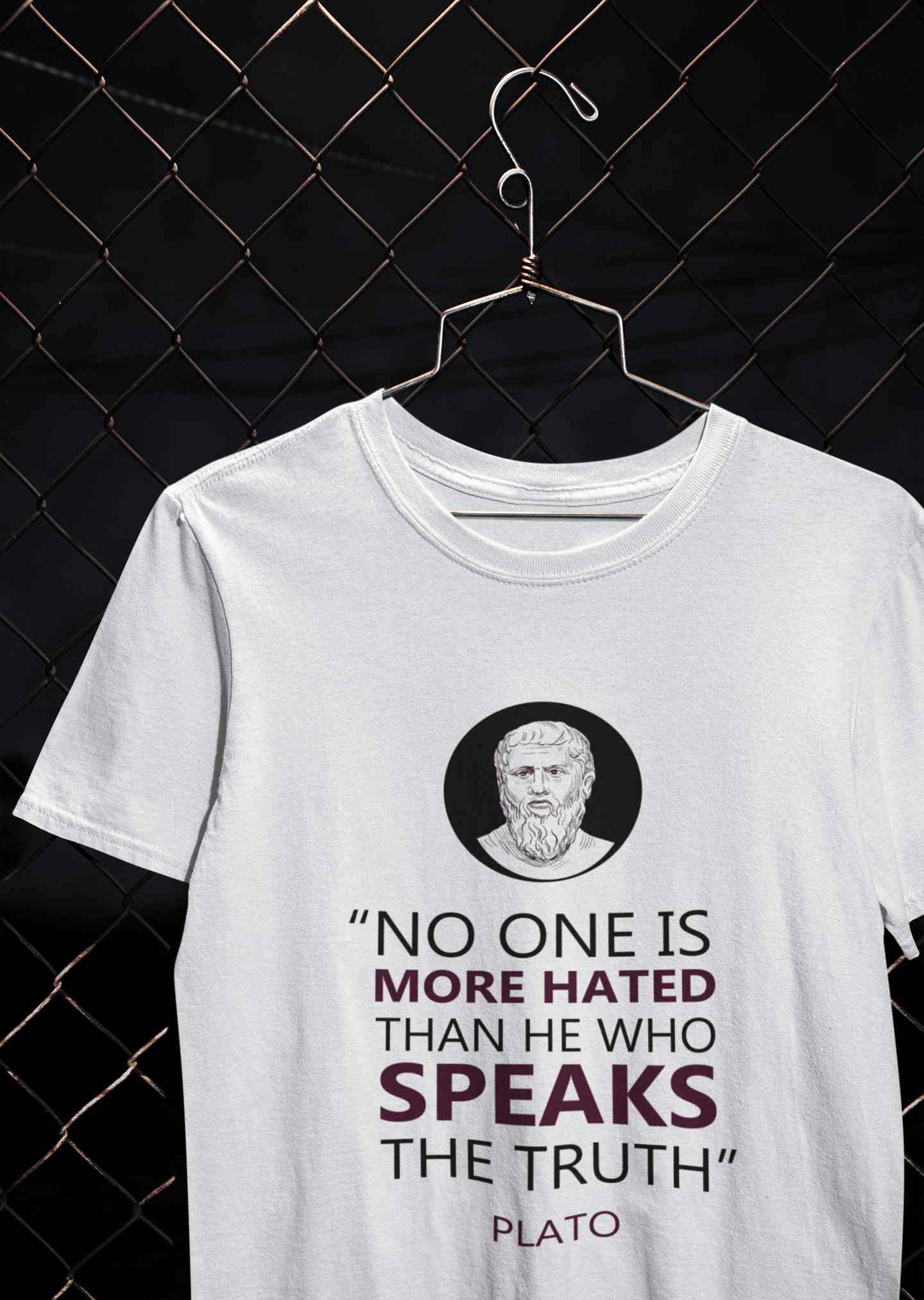 Plato Quote Mens Half Sleeves T-shirt- FunkyTeesClub