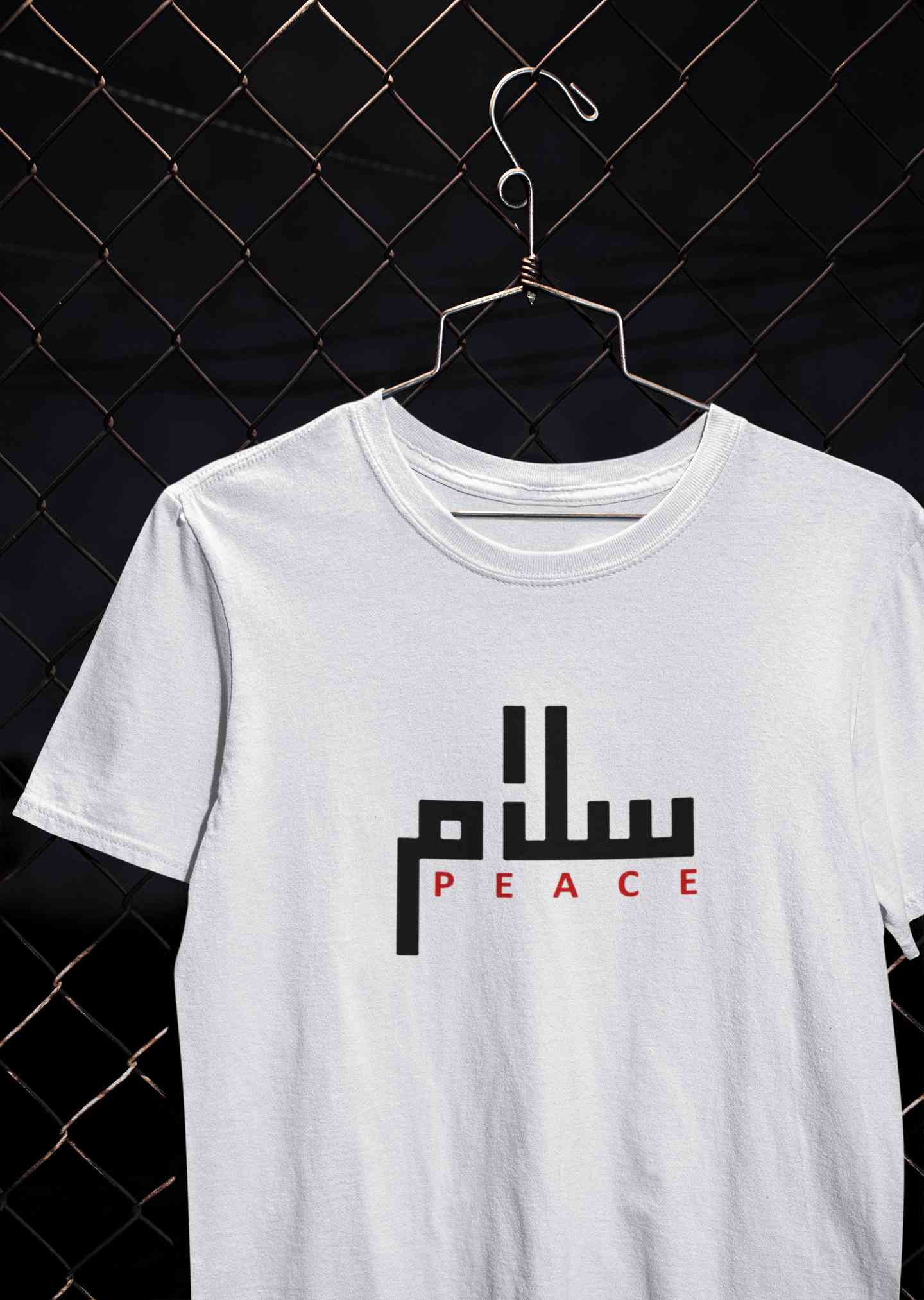 Salam Peace Arabic Word Mens Half Sleeves T-shirt- FunkyTeesClub