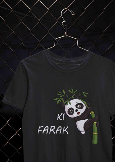 Ki Farak Panda Graphic Funny Mens Half Sleeves T-shirt- FunkyTeesClub