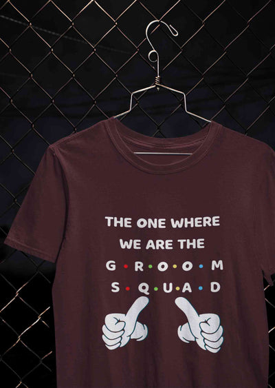 Groom Squad Mens Half Sleeves T-shirt- FunkyTeesClub
