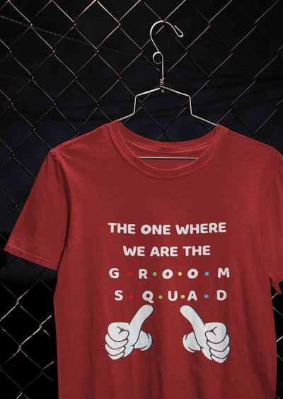 Groom Squad Mens Half Sleeves T-shirt- FunkyTeesClub
