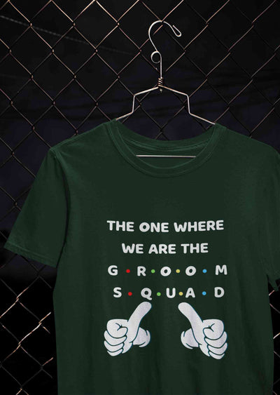 Groom Squad Mens Half Sleeves T-shirt- FunkyTeesClub