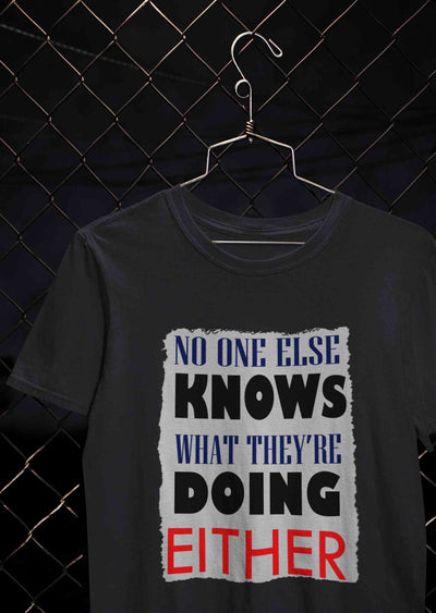 No One Knows Mens Half Sleeves T-shirt- FunkyTeesClub
