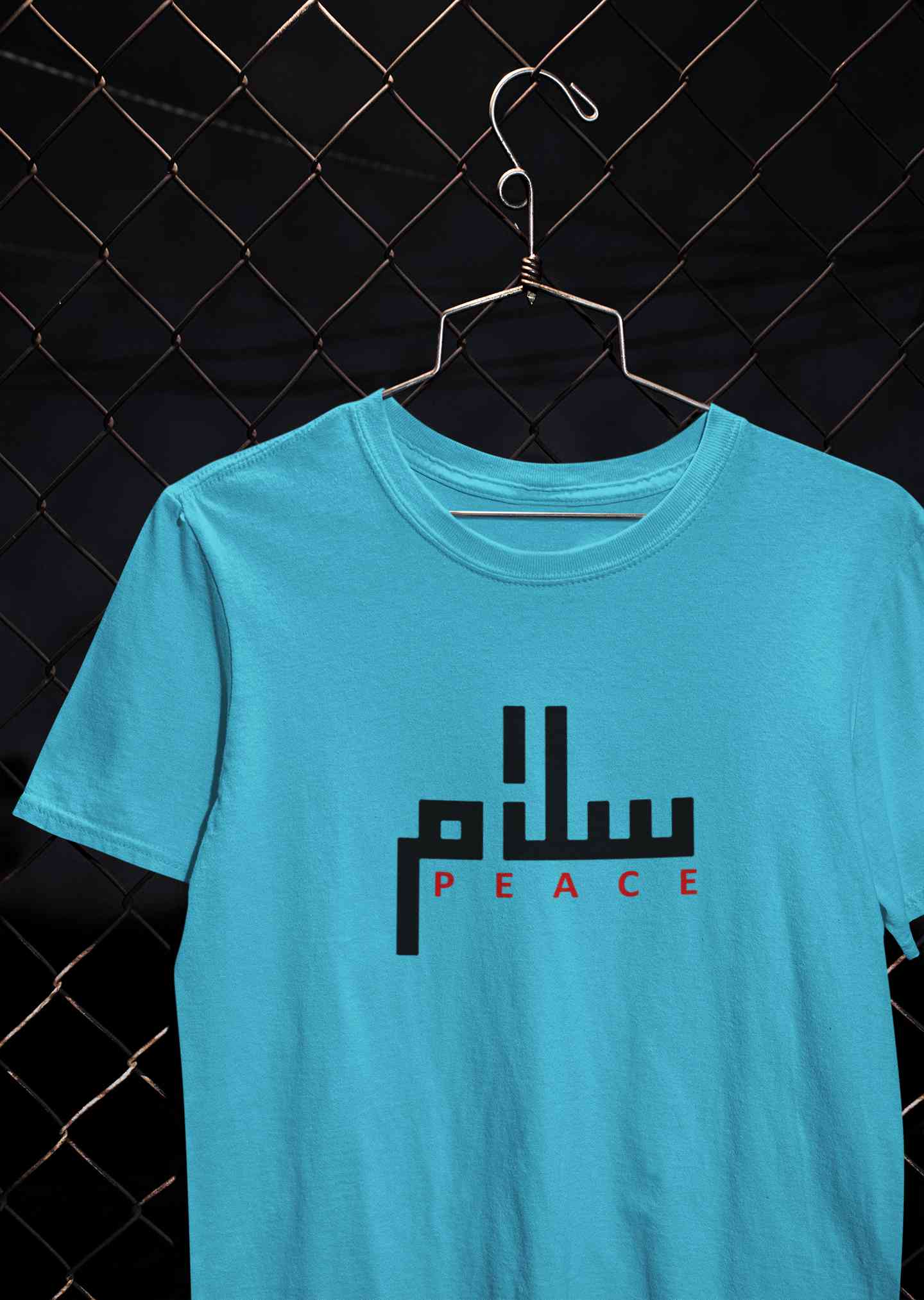 Salam Peace Arabic Word Mens Half Sleeves T-shirt- FunkyTeesClub
