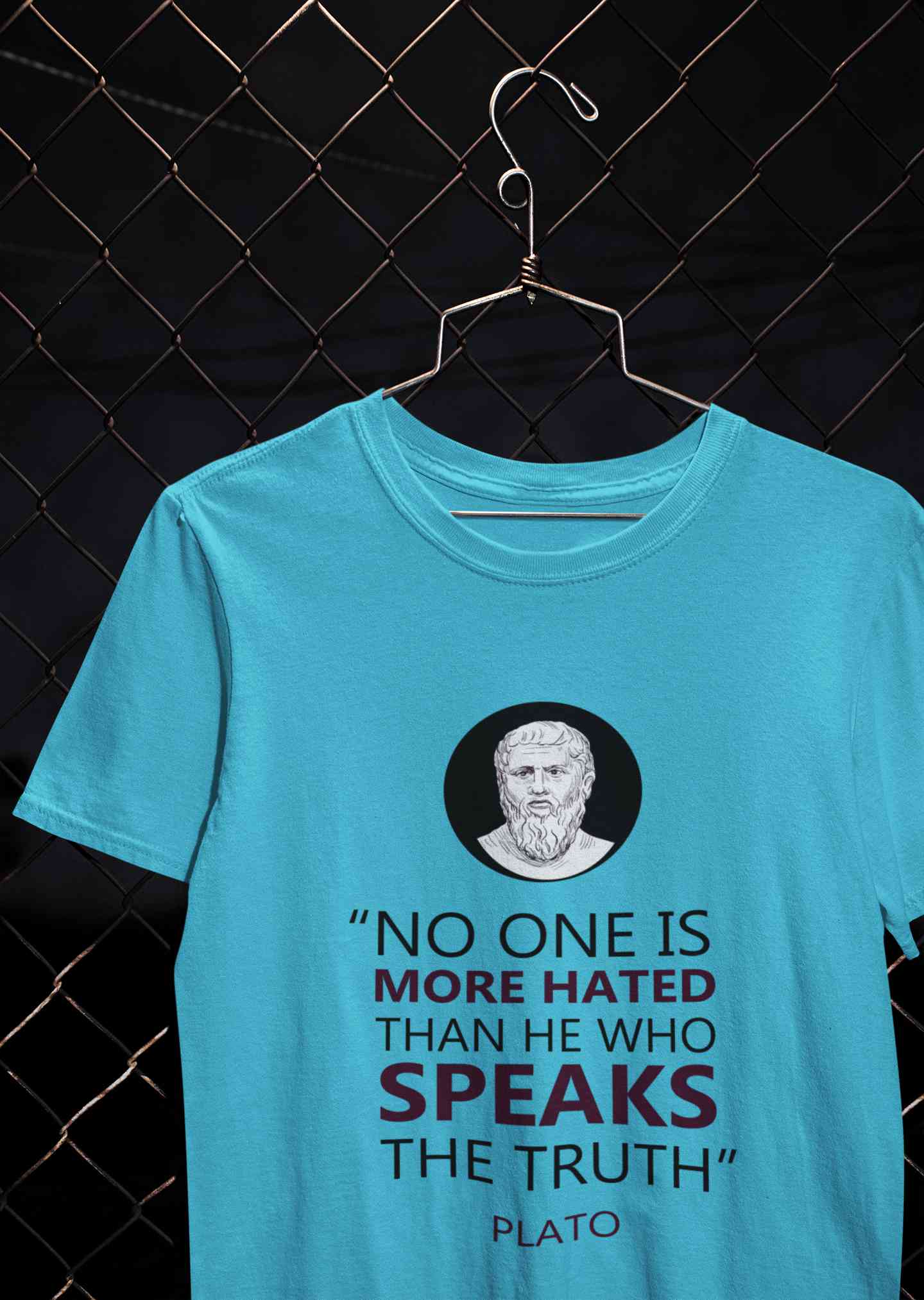 Plato Quote Mens Half Sleeves T-shirt- FunkyTeesClub