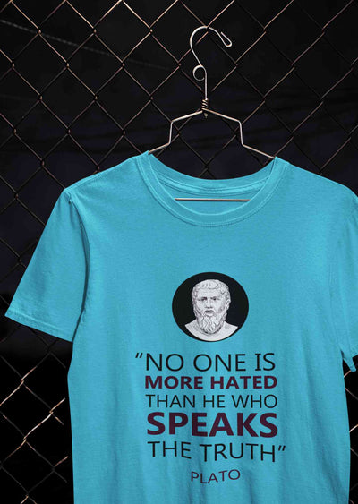 Plato Quote Mens Half Sleeves T-shirt- FunkyTeesClub