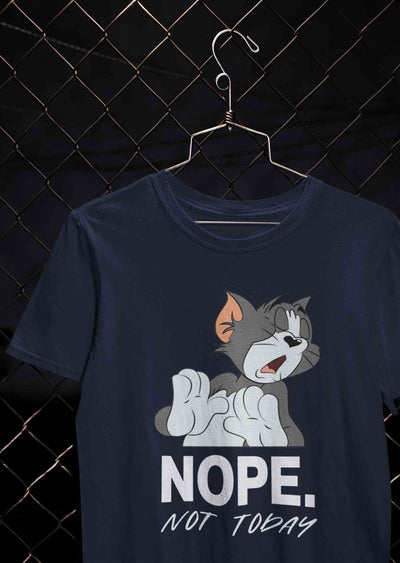Cute Cartoon Not Today Mens Half Sleeves T-shirt- FunkyTeesClub