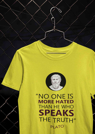 Plato Quote Mens Half Sleeves T-shirt- FunkyTeesClub