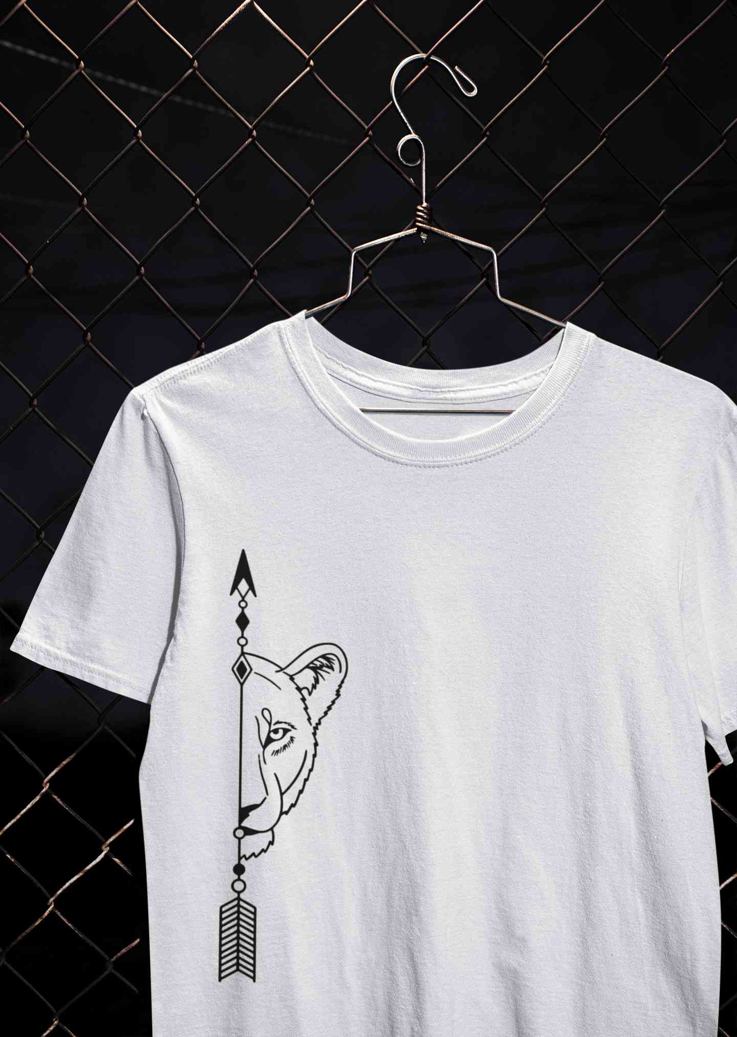 Lion and Lioness Couples Lovey Dovey Half Sleeves T-Shirts -FunkyTeesClub