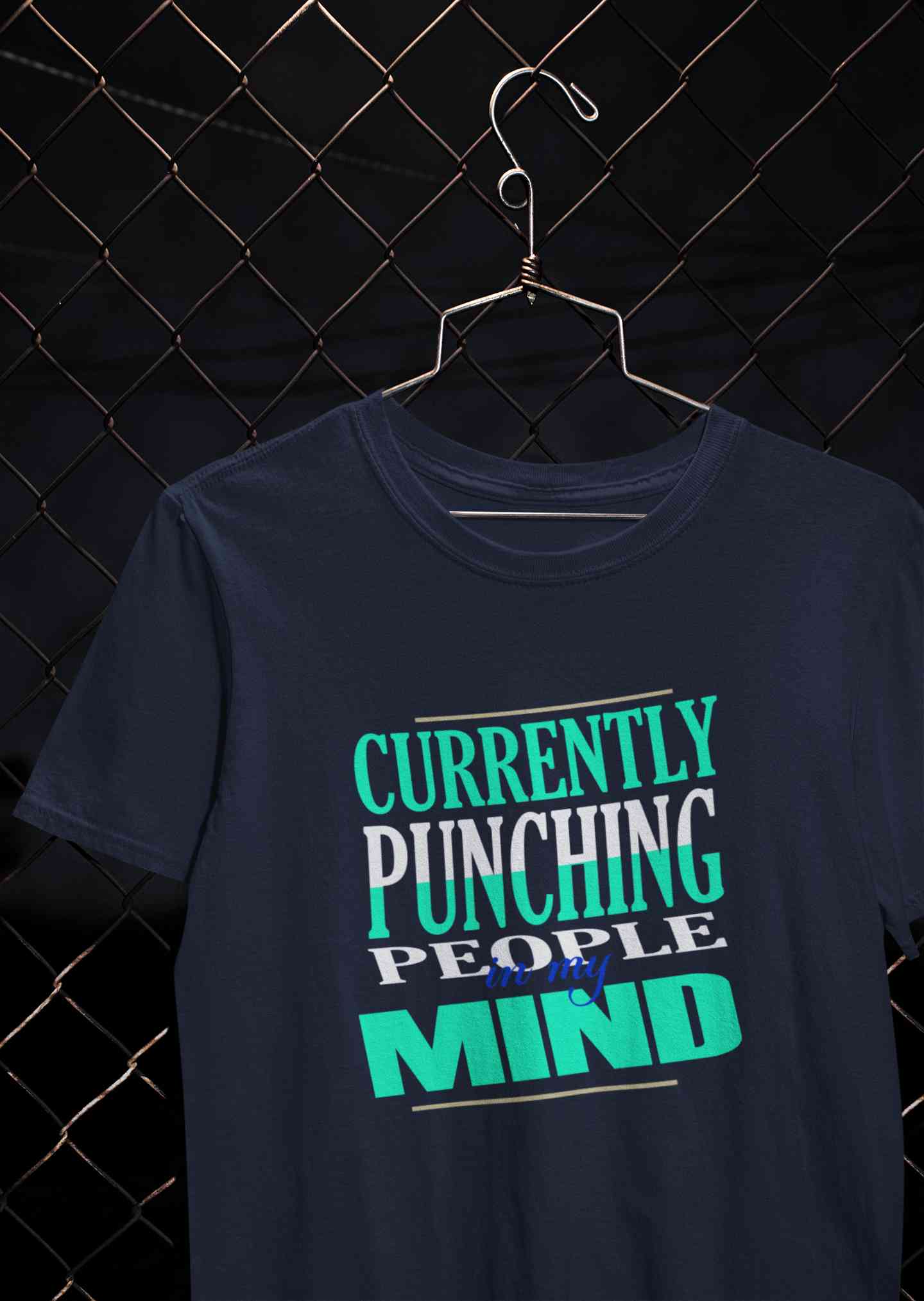 Punching People Mens Half Sleeves T-shirt- FunkyTeesClub