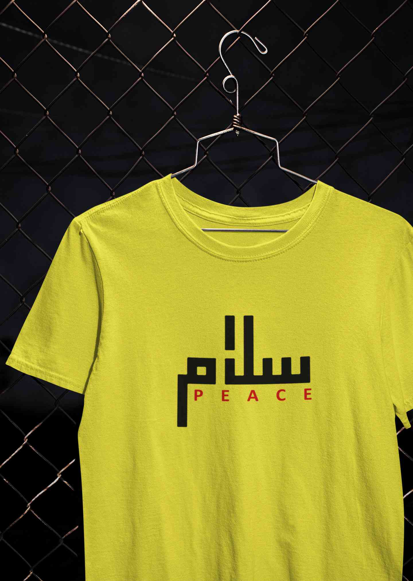 Salam Peace Arabic Word Mens Half Sleeves T-shirt- FunkyTeesClub
