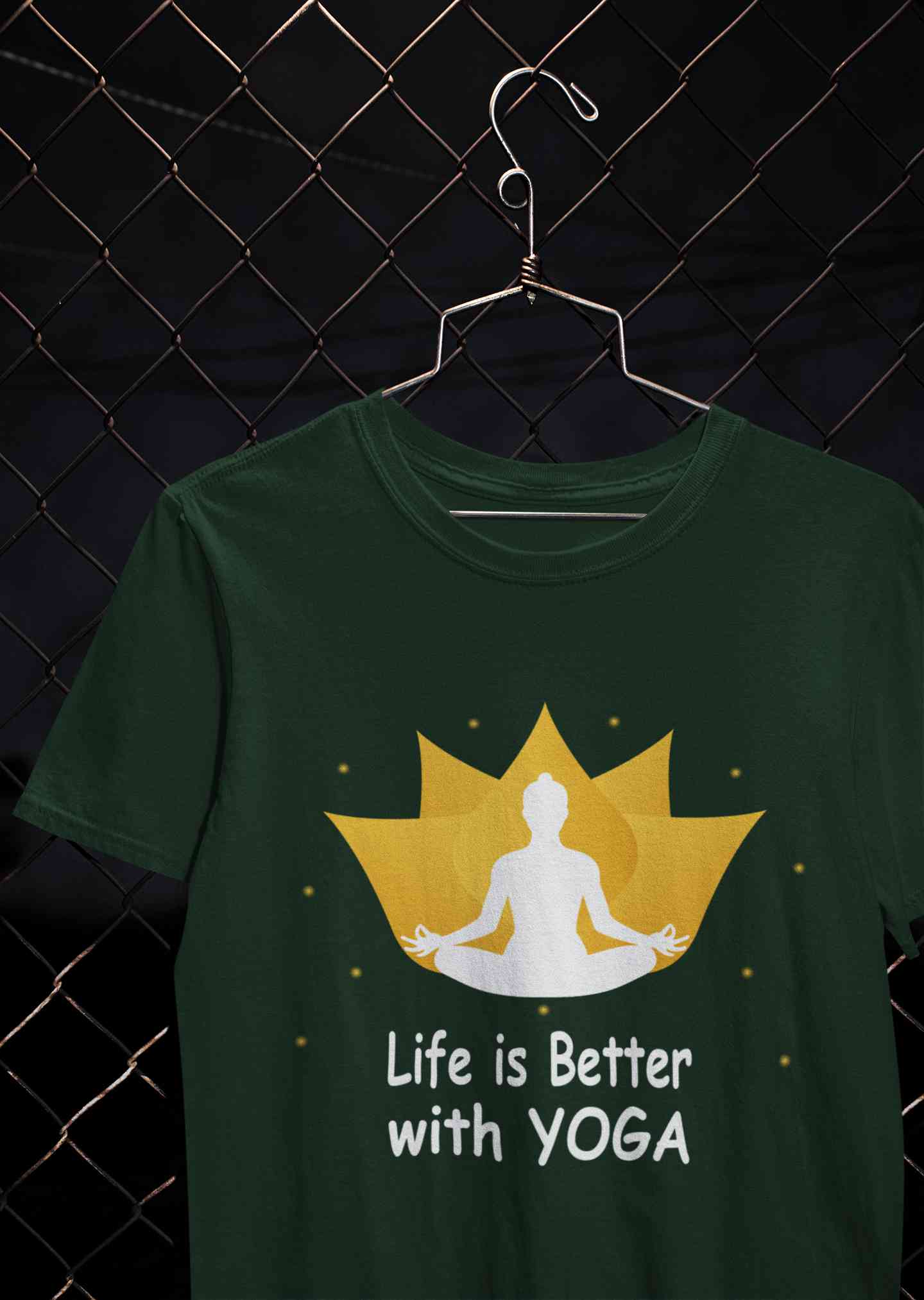 Life Is Better With Yoga Mens Half Sleeves T-shirt- FunkyTeesClub