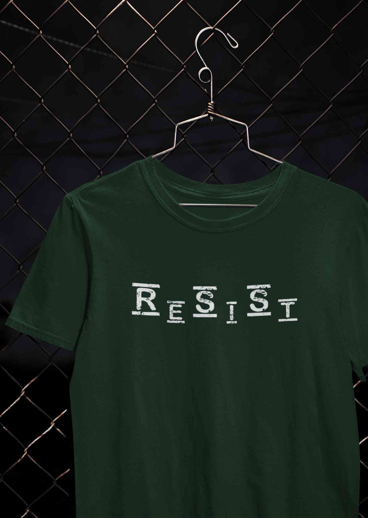 Resist Mens Half Sleeves T-shirt- FunkyTeesClub
