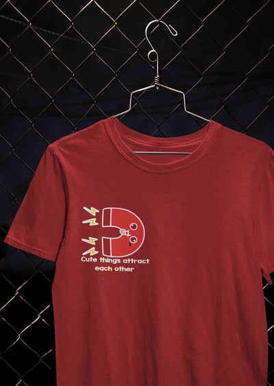 Cute Things Couples Lovey Dovey Half Sleeves T-Shirts -FunkyTeesClub