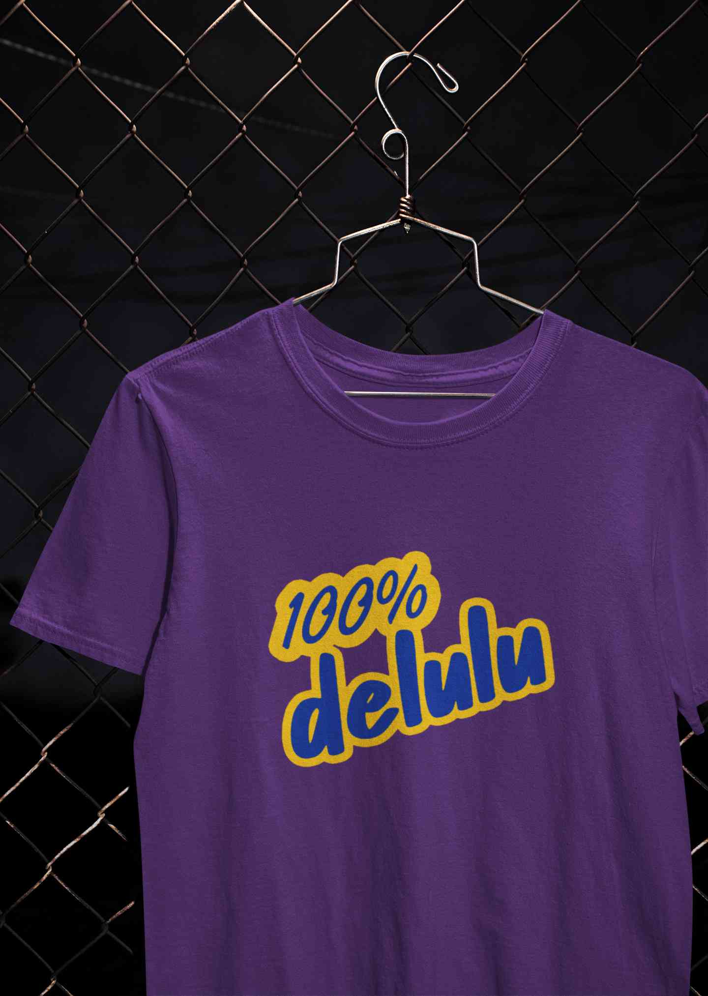 100% Delulu Mens Half Sleeves T-shirt- FunkyTeesClub