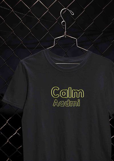 Calm Aadmi Kaleshi Aurat Lovey Dovey Couple Half Sleeves T-Shirts -FunkyTeesClub