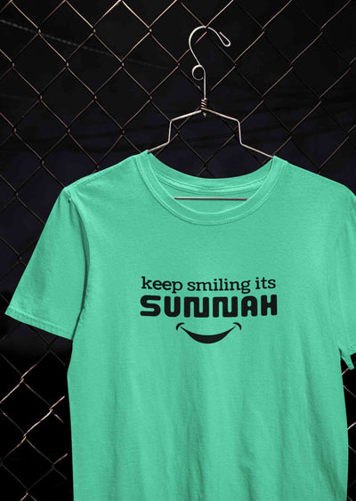 Keep Smiling Its Sunnah Mens Half Sleeves T-shirt- FunkyTeesClub