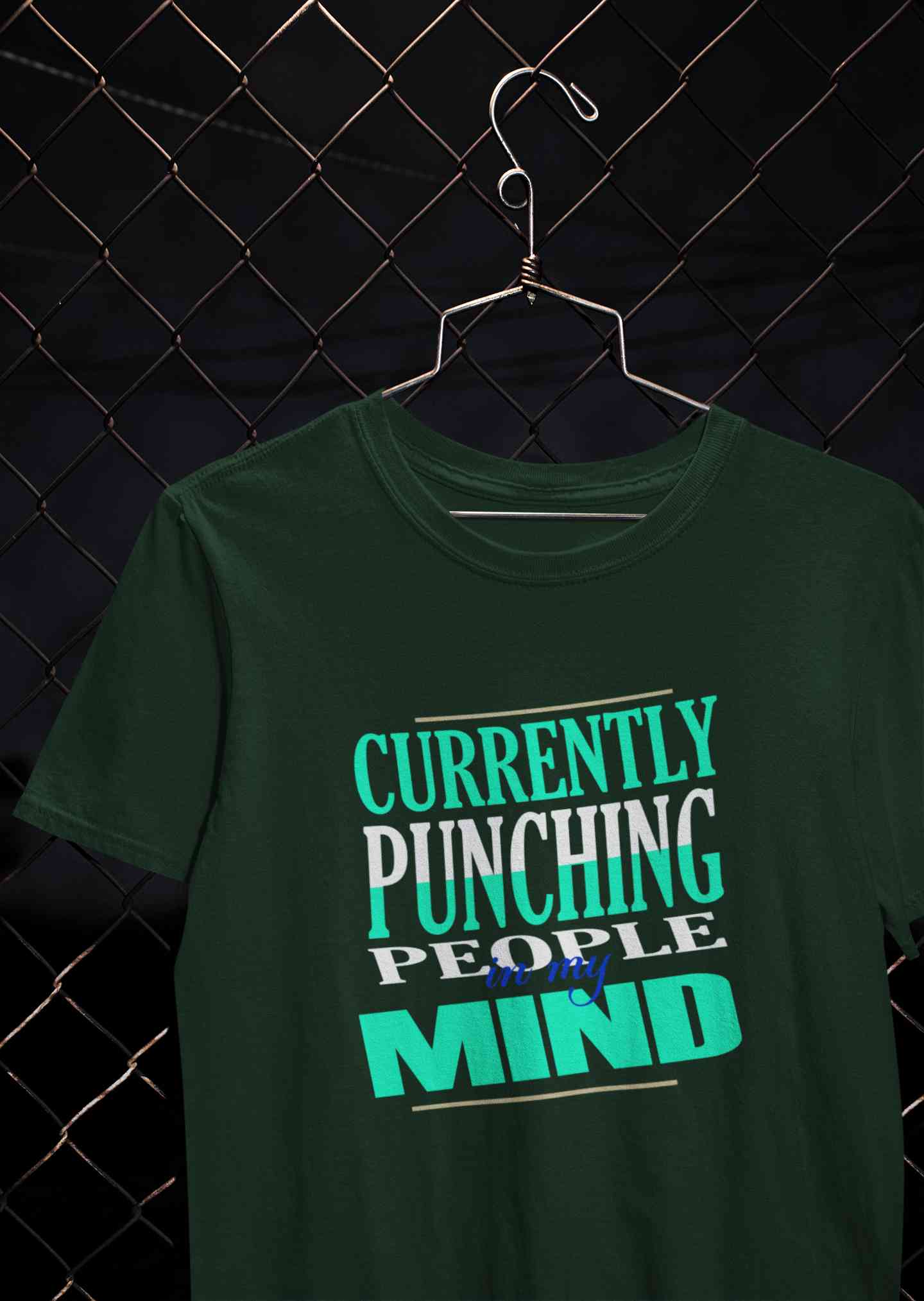 Punching People Mens Half Sleeves T-shirt- FunkyTeesClub