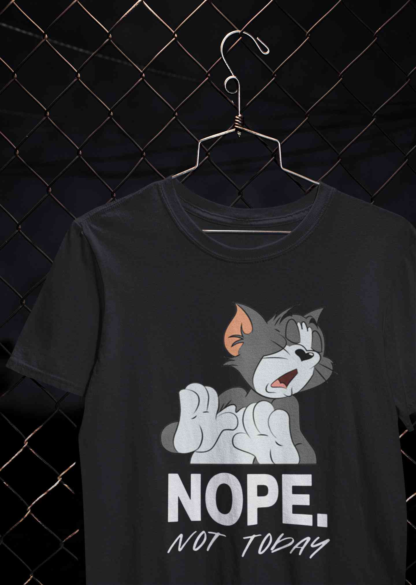 Cute Cartoon Not Today Women Half Sleeves T-shirt- FunkyTeesClub