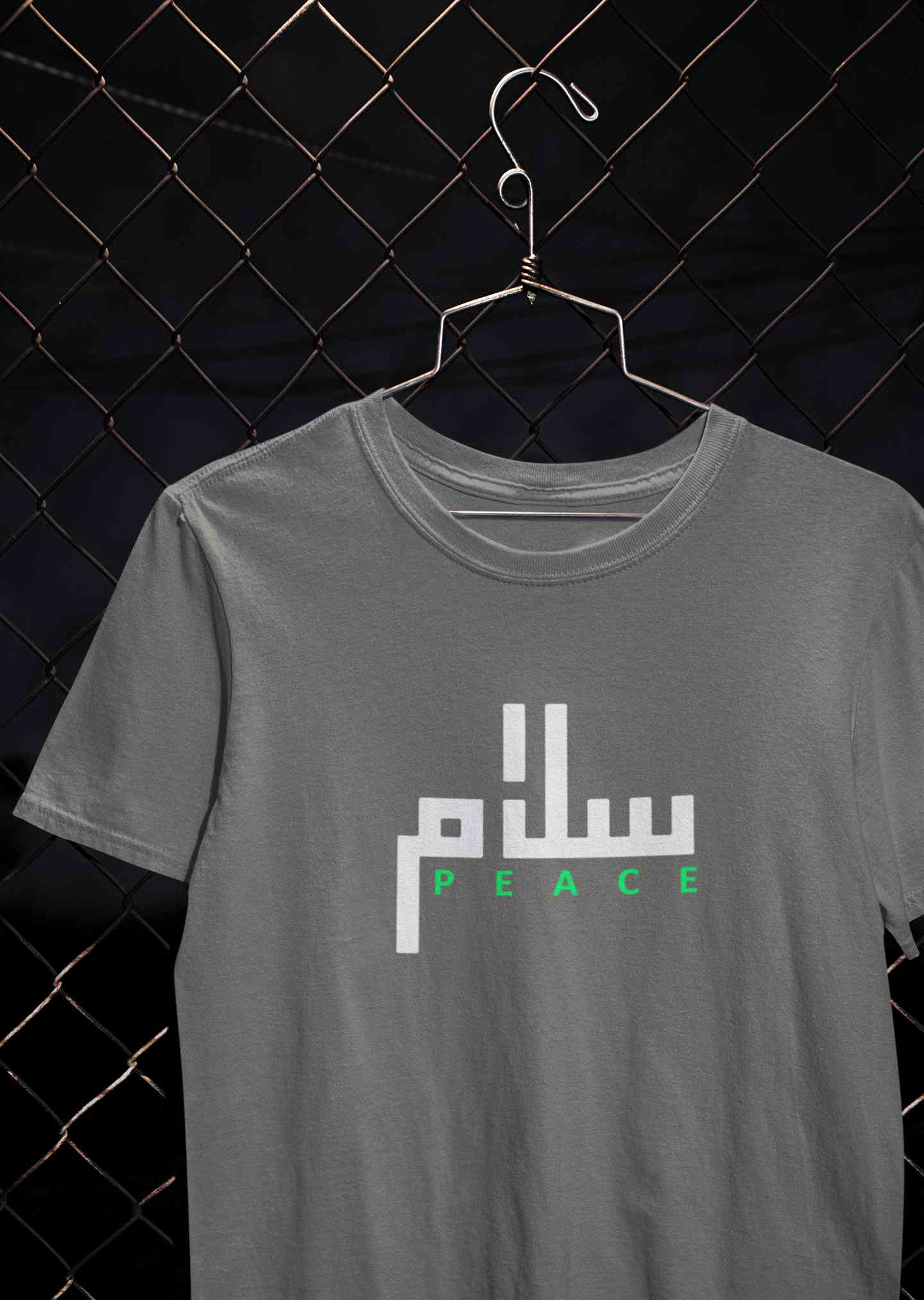 Salam Peace Arabic Word Mens Half Sleeves T-shirt- FunkyTeesClub