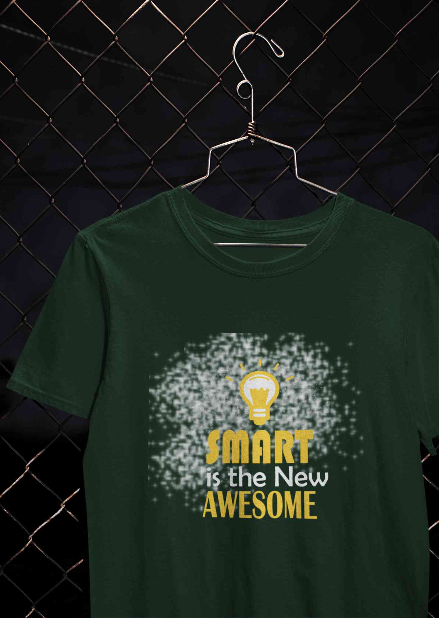 Smart Is Awesome Mens Half Sleeves T-shirt- FunkyTeesClub