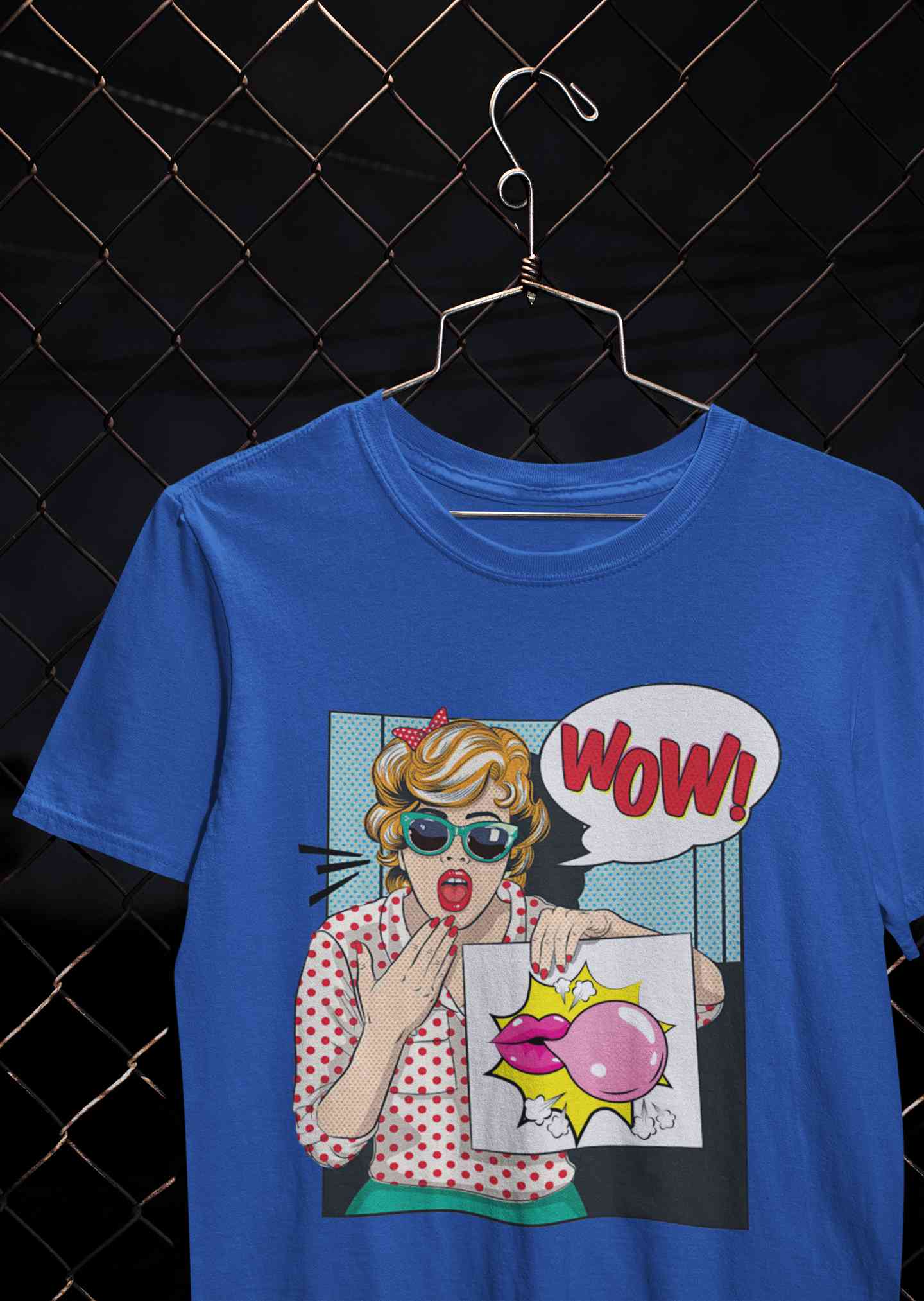 Suprised Pop Art  Cartoon Women Half Sleeves T-shirt- FunkyTeesClub