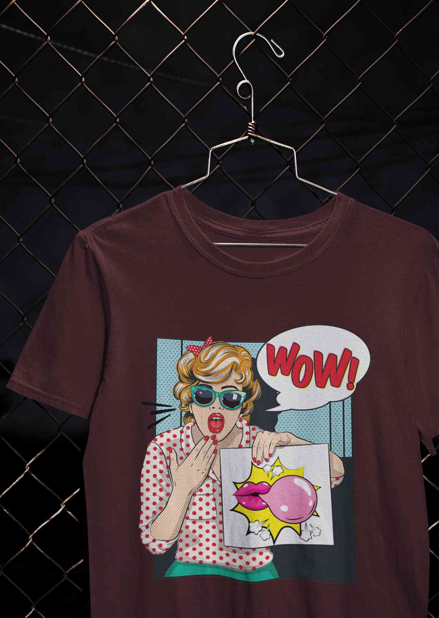 Suprised Pop Art  Cartoon Women Half Sleeves T-shirt- FunkyTeesClub