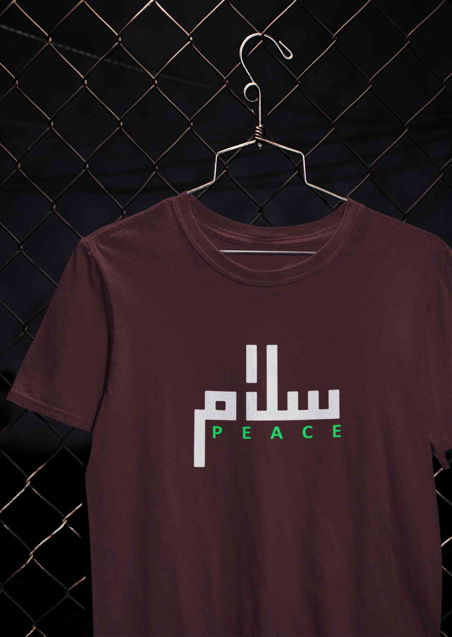 Salam Peace Arabic Word Mens Half Sleeves T-shirt- FunkyTeesClub