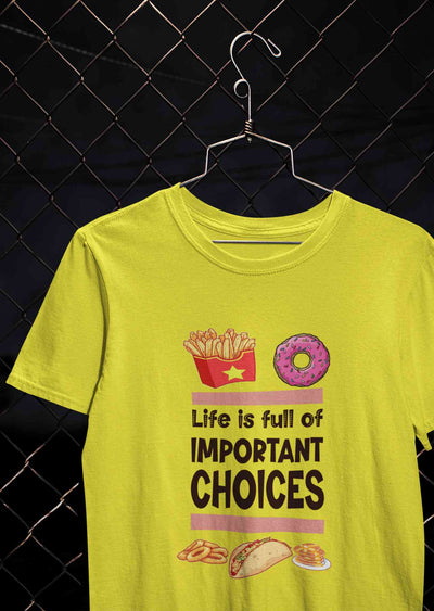 Sweet Choices Mens Half Sleeves T-shirt- FunkyTeesClub