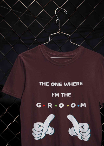 I Am The Groom Mens Half Sleeves T-shirt- FunkyTeesClub
