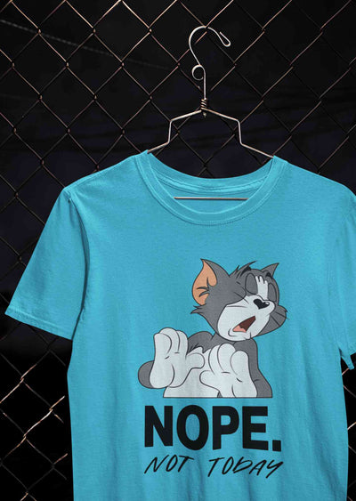 Cute Cartoon Not Today Mens Half Sleeves T-shirt- FunkyTeesClub